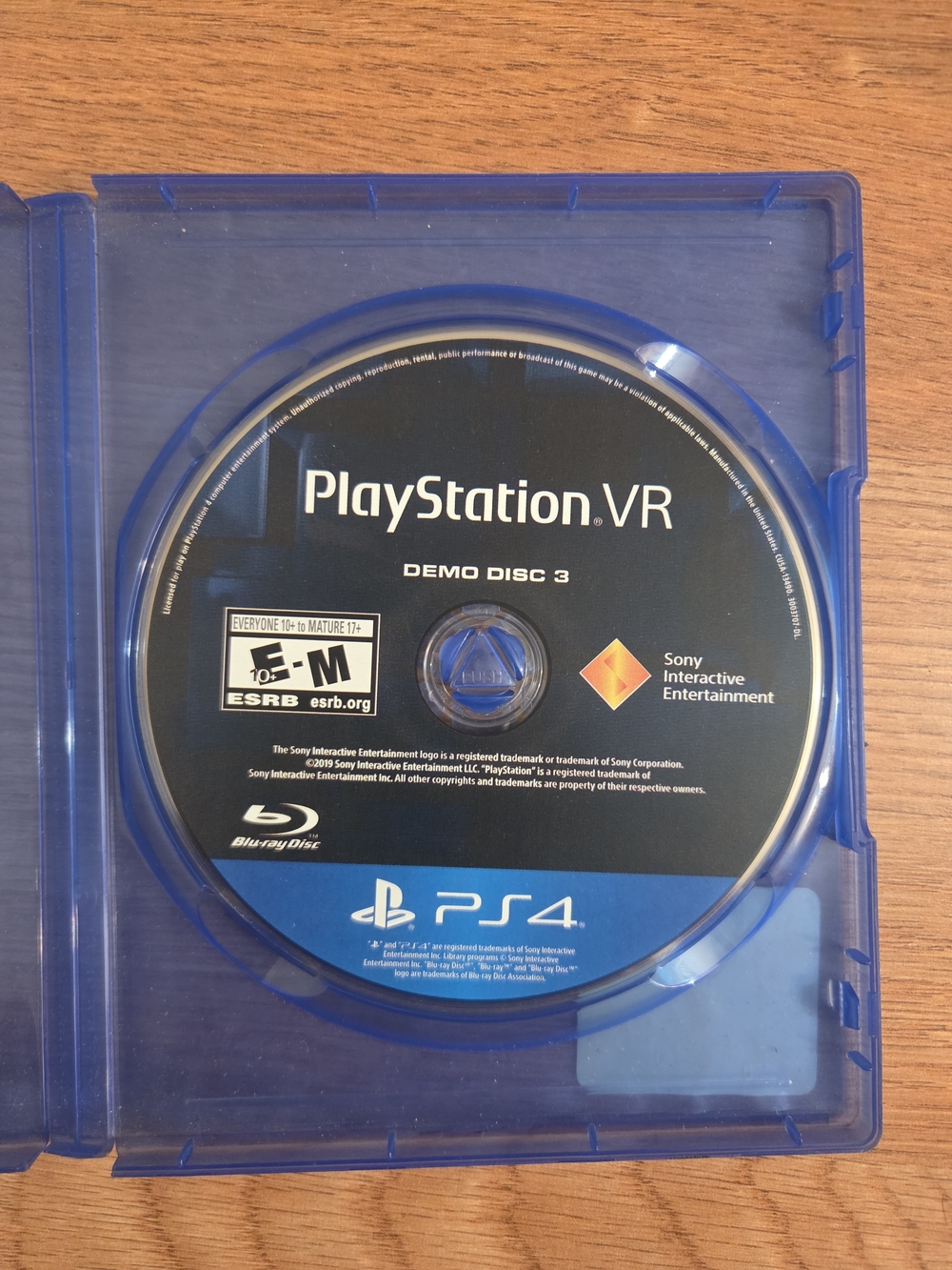 PS4 Playstation VR Demo Disc 3